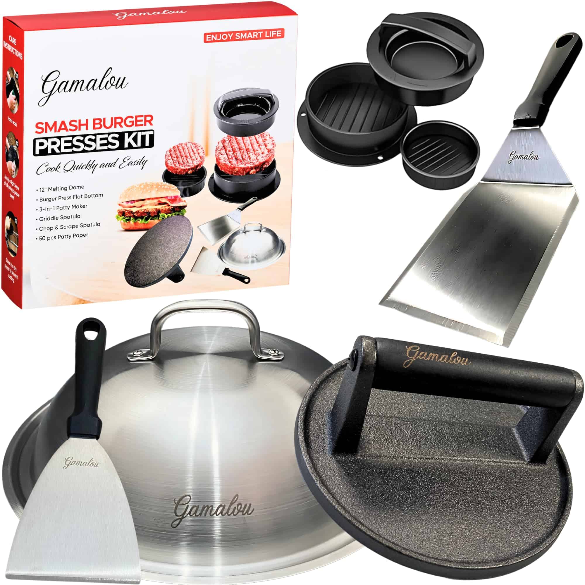 Kit de Prensa para Hamburguesas Gamalou para Plancha:
