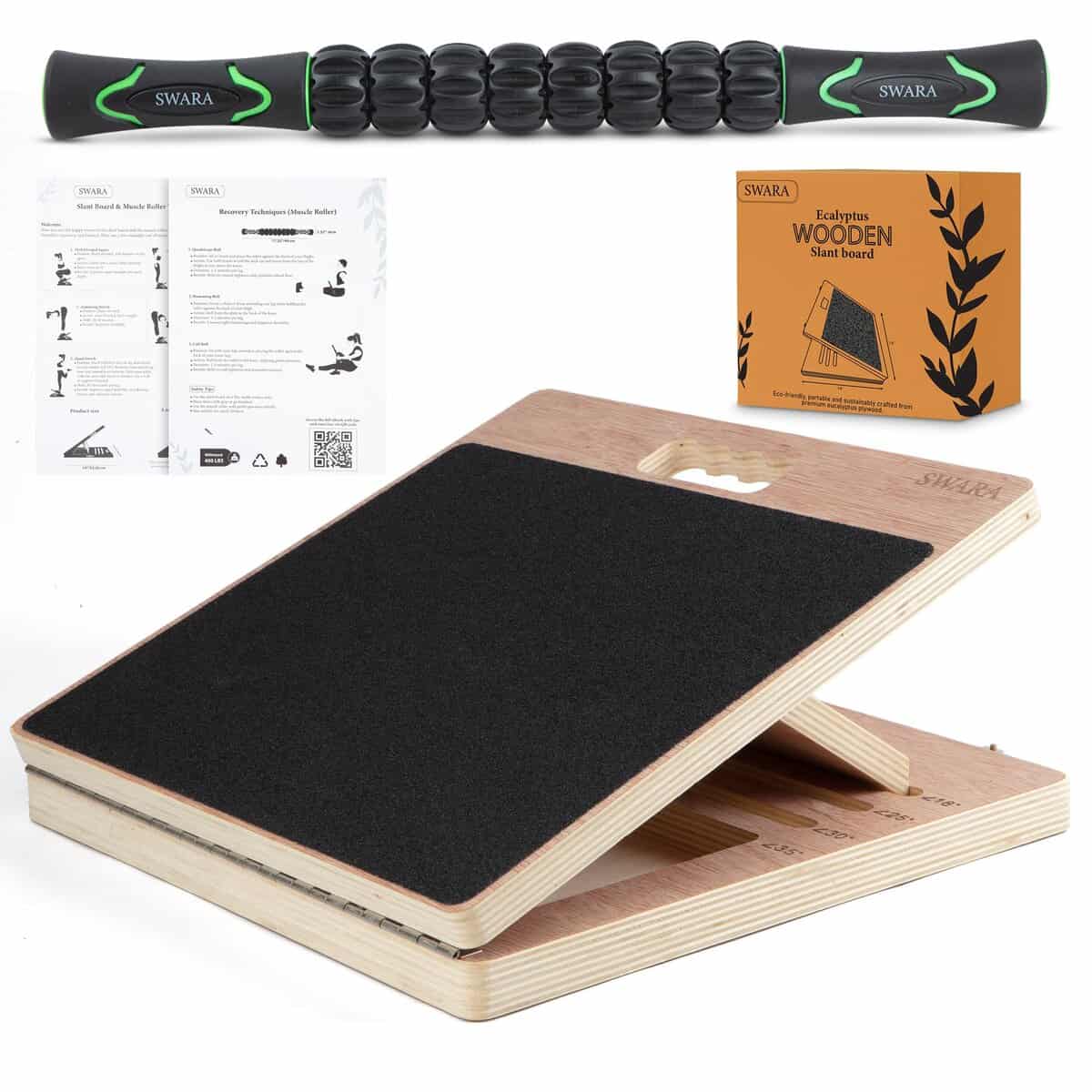 Tablero inclinado de madera portátil para estiramiento de
