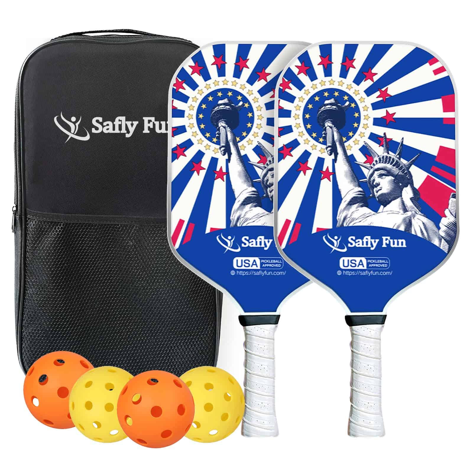Paletas de Pickleball Safly Fun, Paletas de Fibra de Vidrio