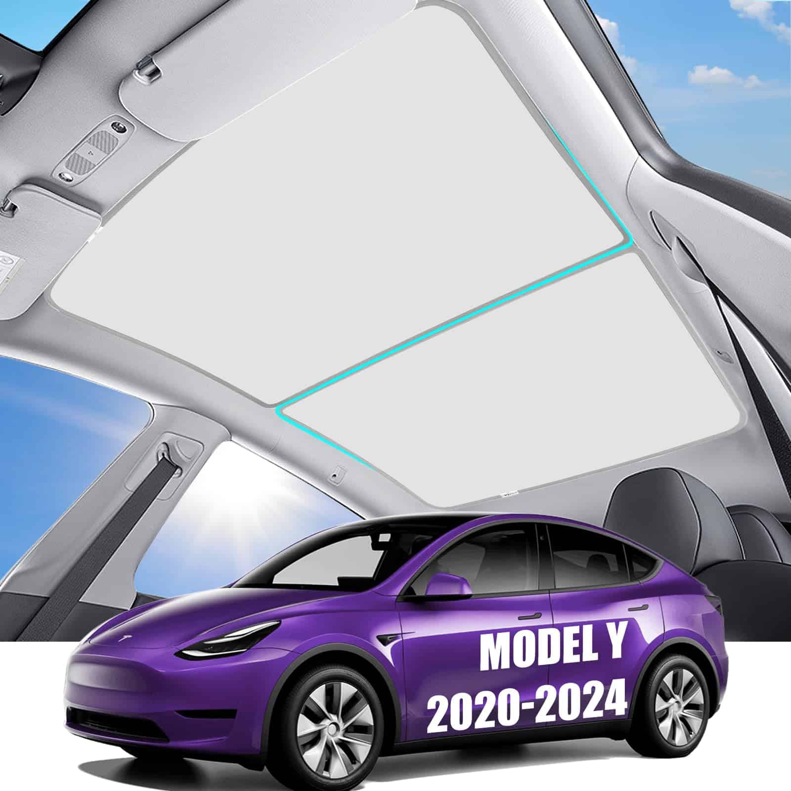 2025 Techo parasol mejorado para Tesla Model Y 2025-2020