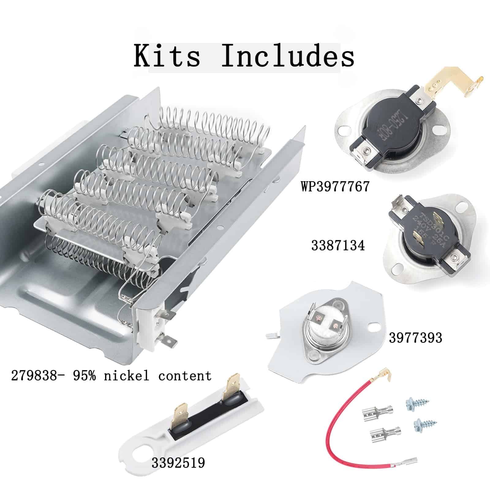 Kit de Reemplazo de Elemento Calefactor para Secadora - Imagen 5