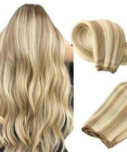 Extensiones de Cabello Cosidas MAXITA Cabello Humano Real,