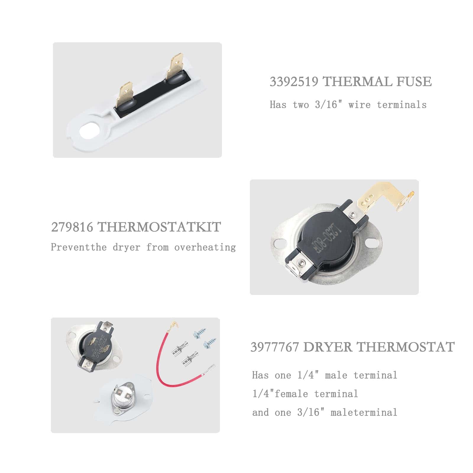 Kit de Elemento Calefactor para Secadora Whil-pool - Imagen 4