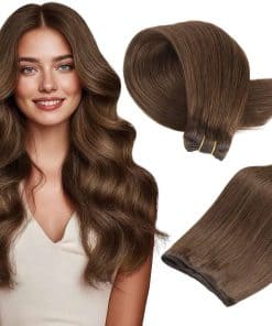 Extensiones de Cabello Cosidas MAXITA Pelo Humano Real, 16