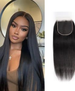 Cierre de Encaje HD 5x5 Recto Transparente Cierre de Encaje