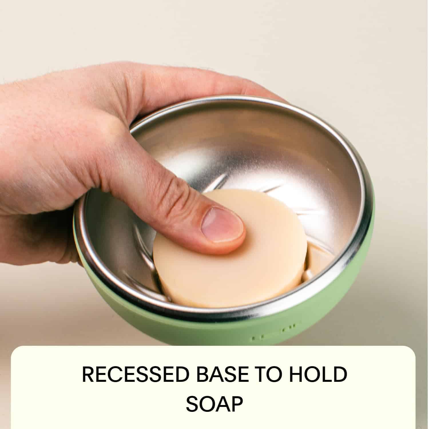 Recipiente de Afeitado Leaf Shave, Sage - Bowl de Acero - Imagen 4