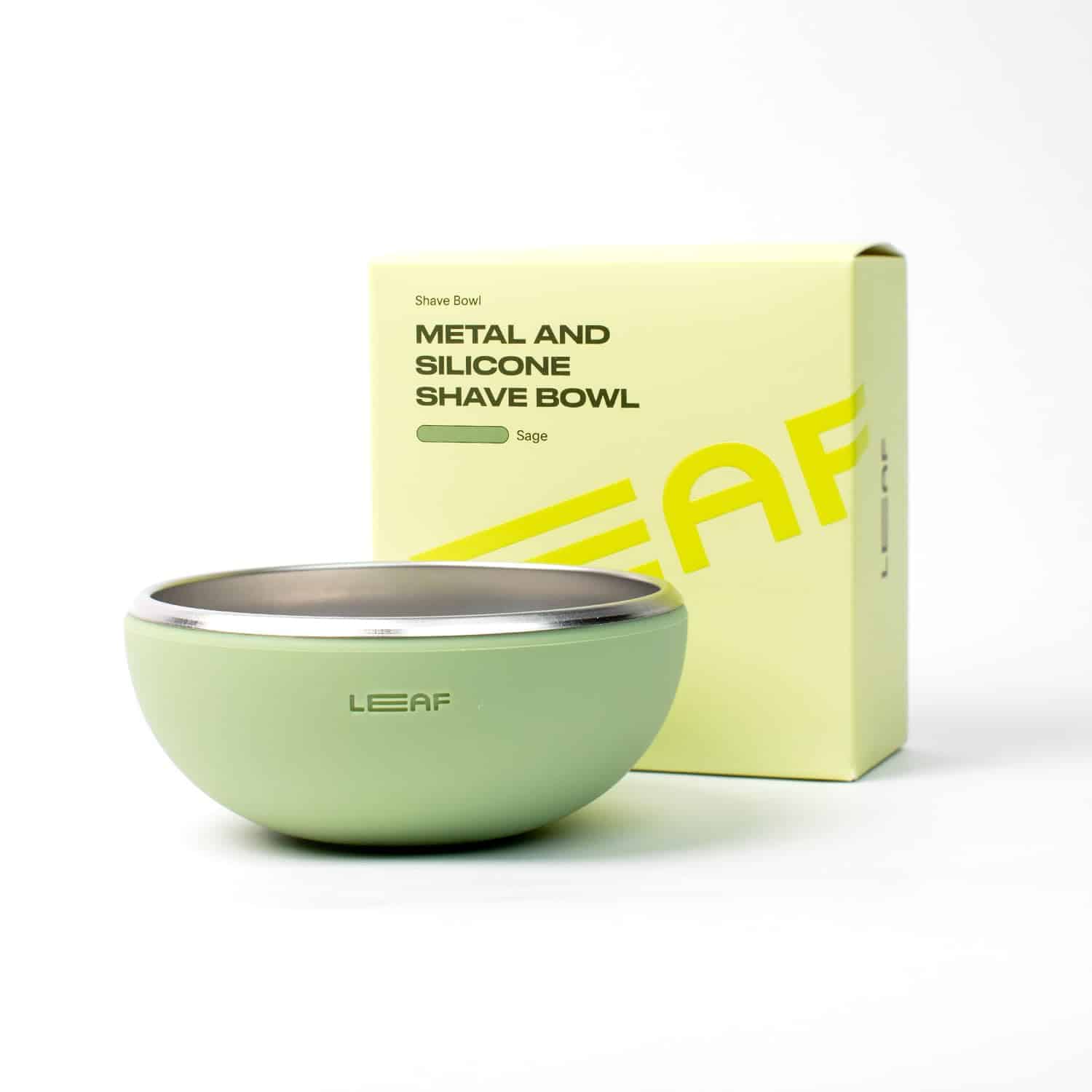 Recipiente de Afeitado Leaf Shave, Sage - Bowl de Acero