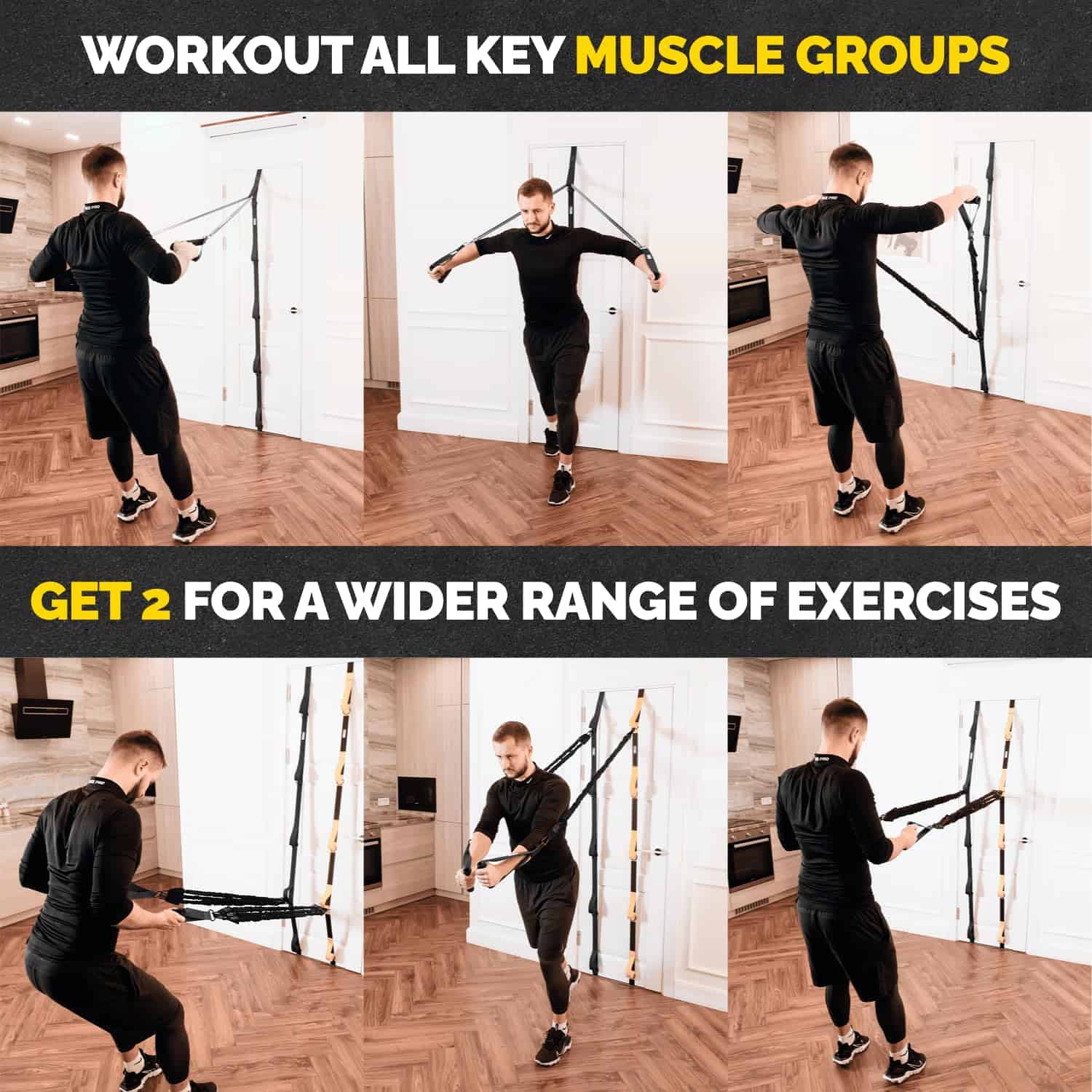 Ancla de Puerta Tribe Lifting para Bandas de -Negro - Imagen 7