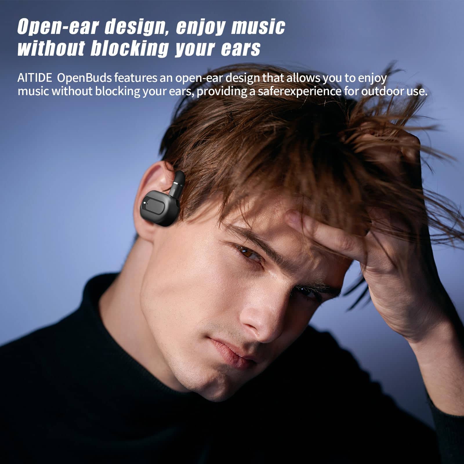 Auriculares inalámbricos AITIDE OpenBuds -Negro - Imagen 5