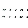 Emblema de 2Pc Platinum 3D Letras Adhesivo Insignia para