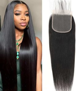 Cierre de Encaje 5x5 HD Transparente Piel con Cabello