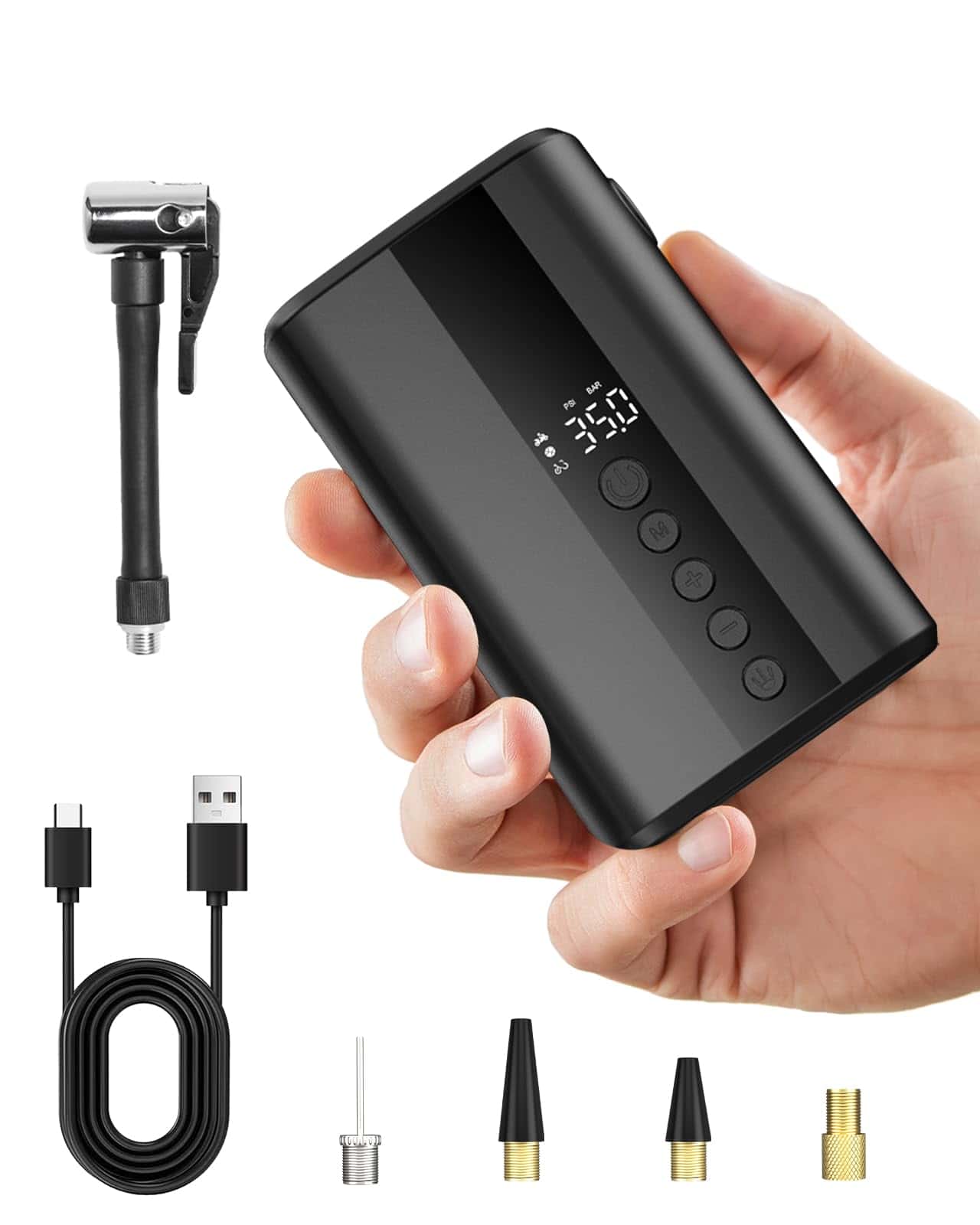 Bomba de Bicicleta Eléctrica, Bomba de Aire para Bicicleta