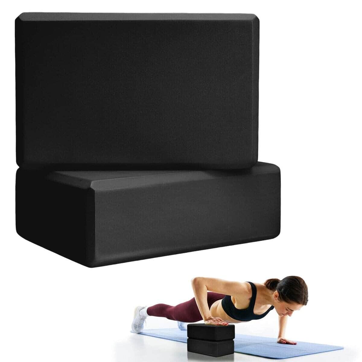 2 Pcs Yoga Blocks, 9"x6"x3" Bloques de Espuma Accesorios de
