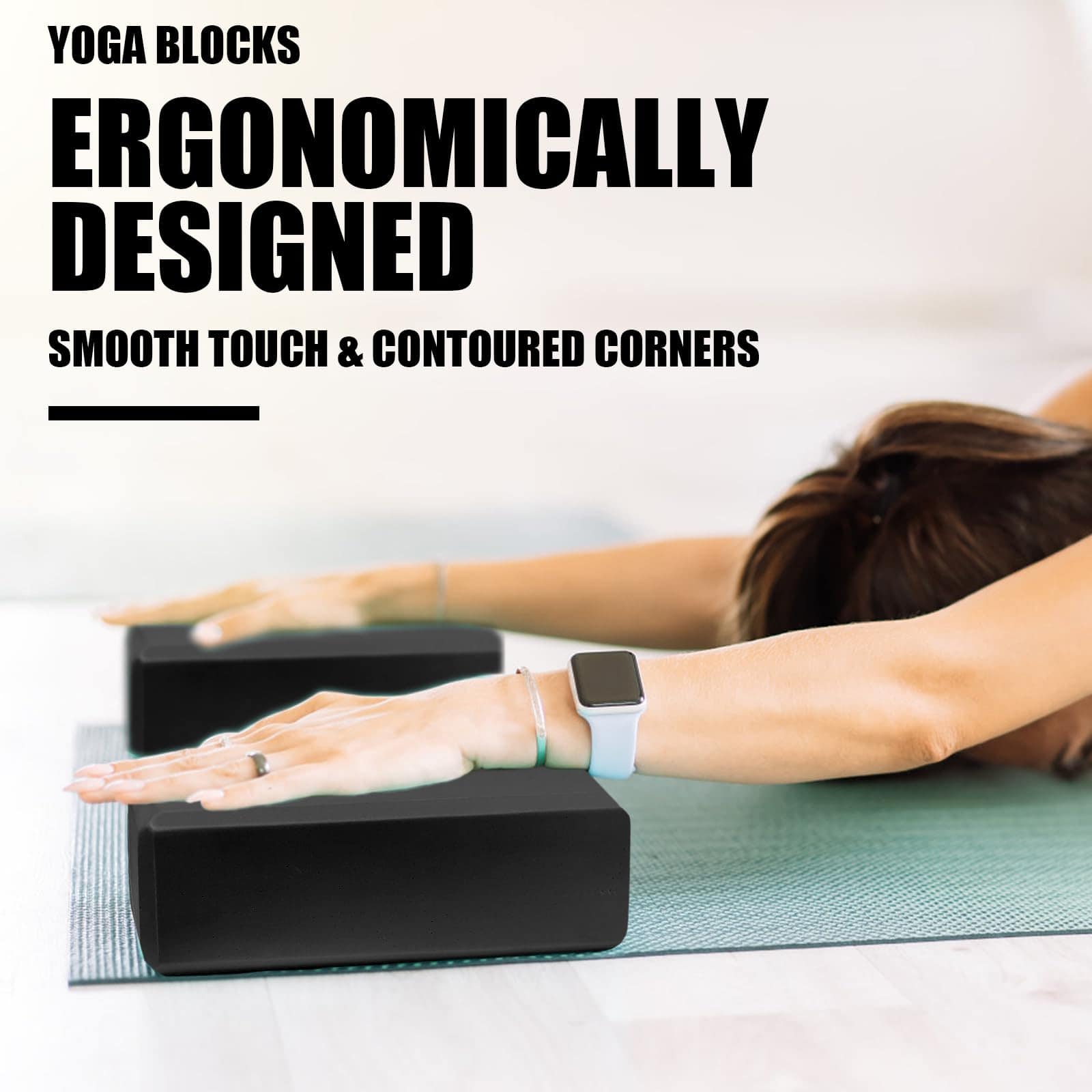 2 Pcs Yoga Blocks, 9"x6"x3" Bloques de Espuma Accesorios de - Imagen 5