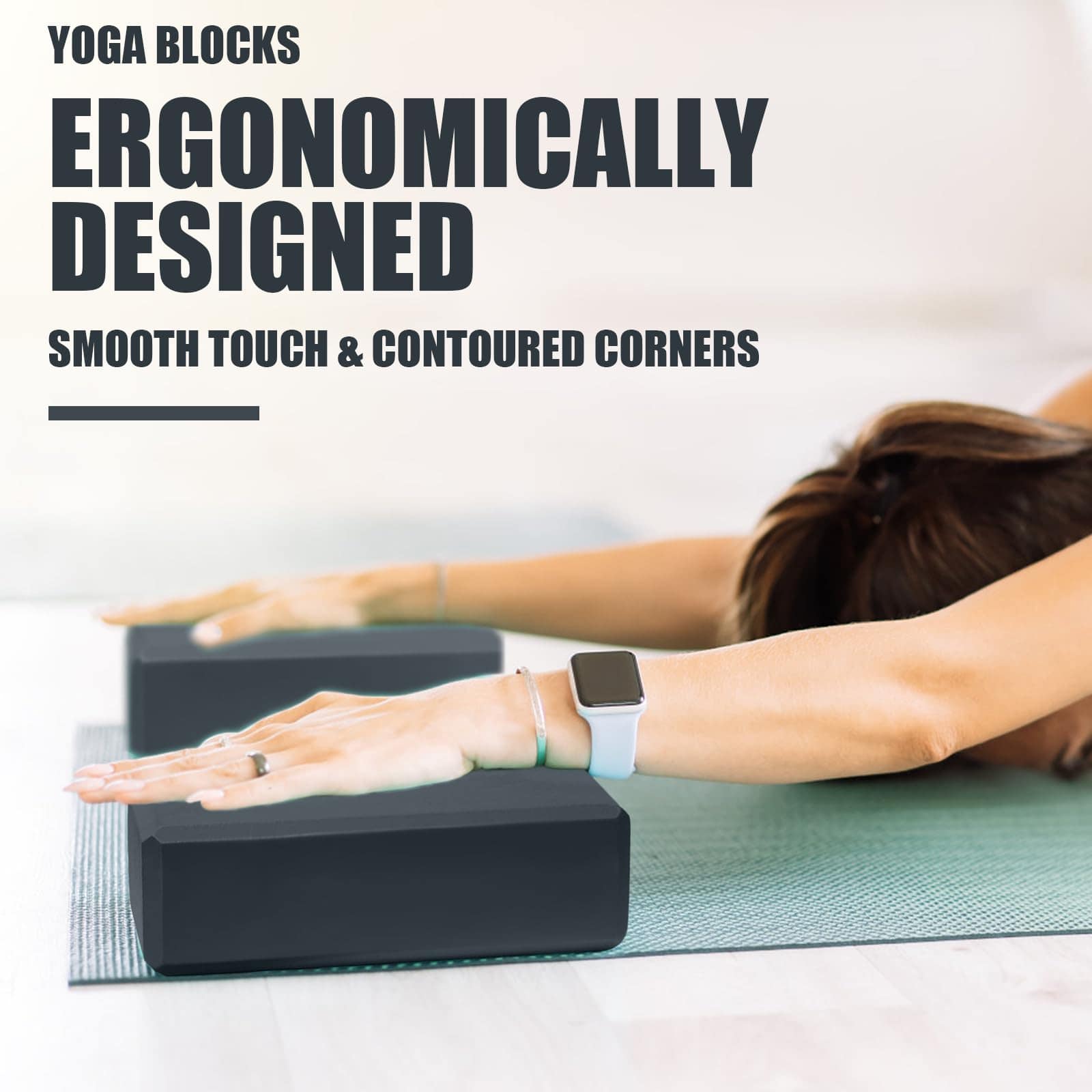 2 Pcs Yoga Blocks, 9"x6"x3" Bloques de Espuma para Yoga - Imagen 5