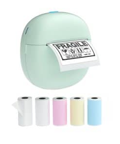 Impresora de Pegatinas sessoam, Mini Impresora Térmica,