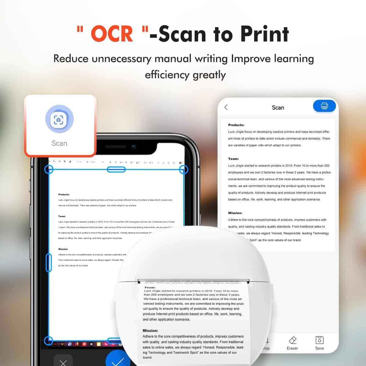 Impresora de Pegatinas sessoam, Mini Impresora Térmica, - Imagen 8