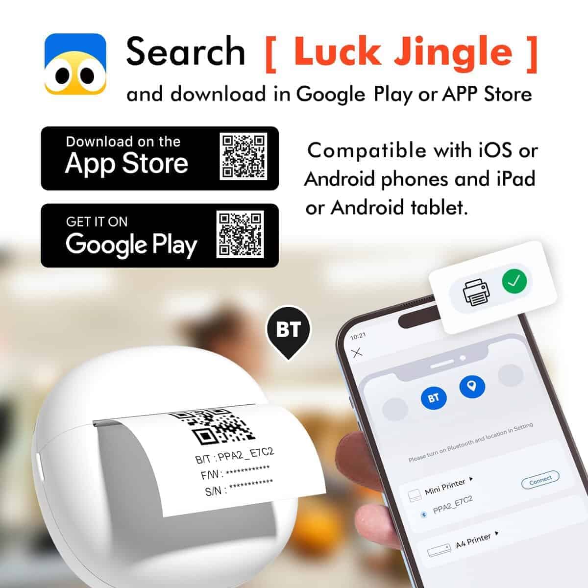 Impresora de Pegatinas sessoam, Mini Impresora Térmica, - Imagen 9