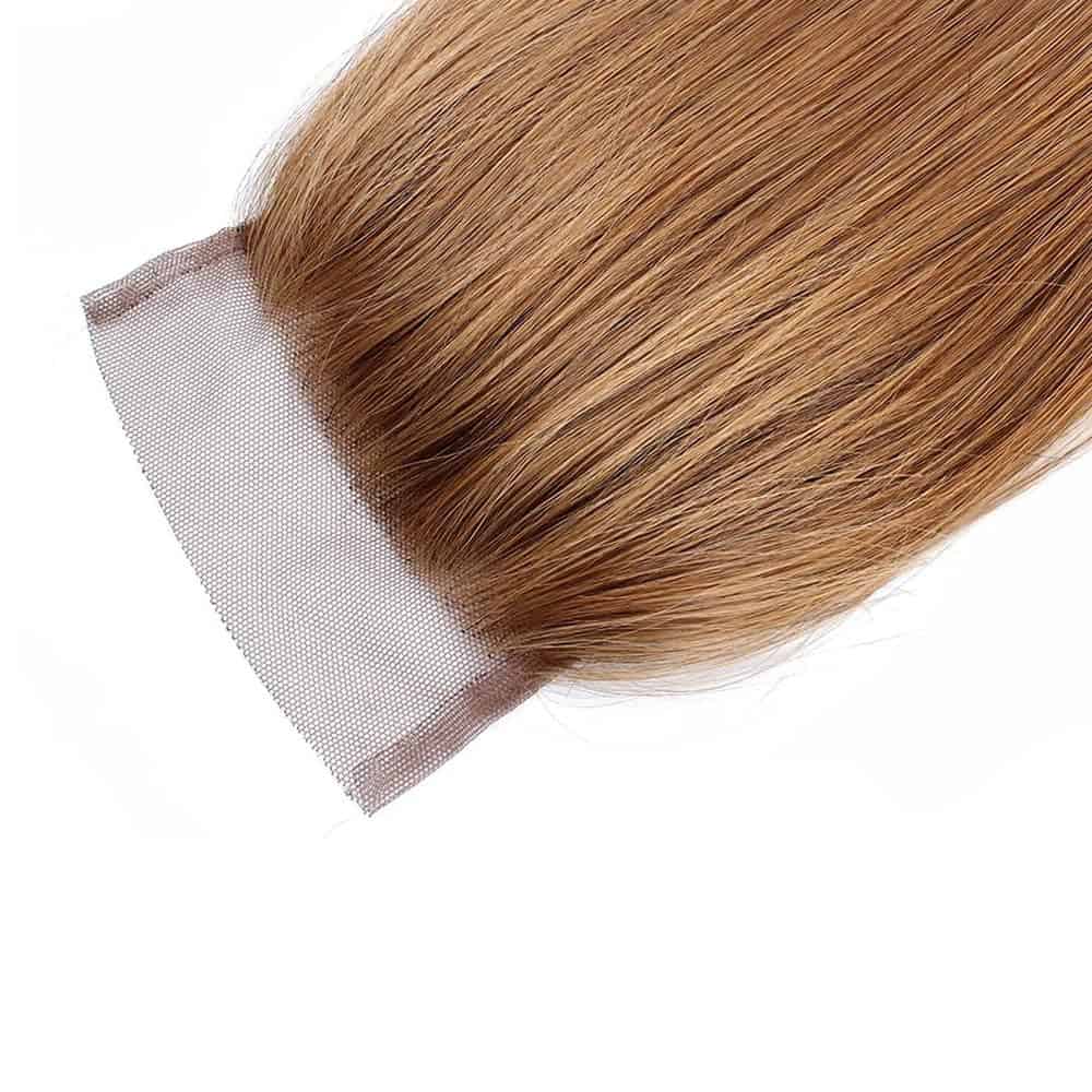 #30 Cierre de Encaje 4X4 de Color Marrón 22 Pulgadas - Imagen 7