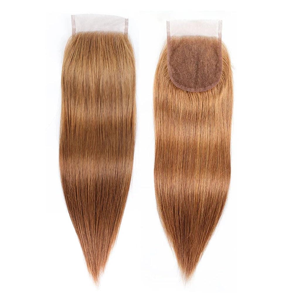 #30 Cierre de Encaje Marrrón 4X4 HD Transparente Frontal de - Imagen 9