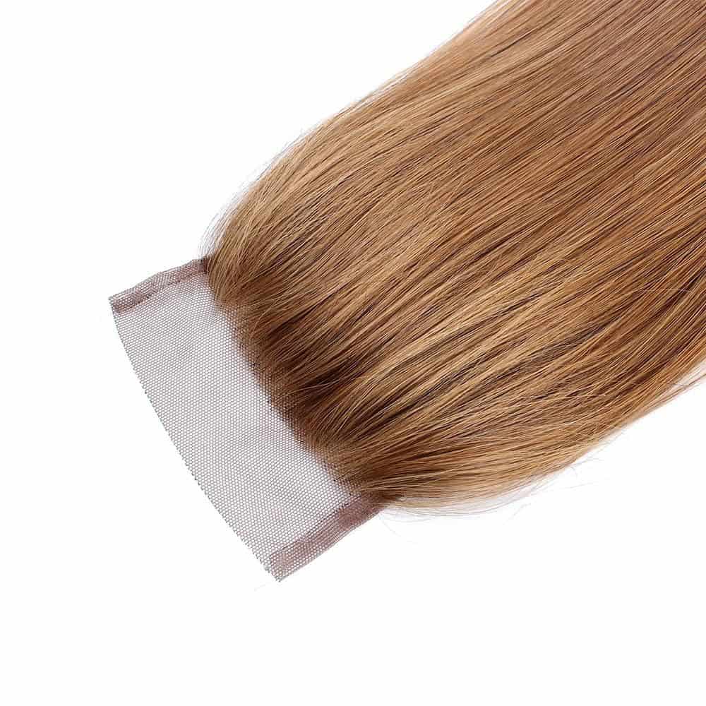 #30 Cierre de Encaje Marrrón 4X4 HD Transparente Frontal de - Imagen 6