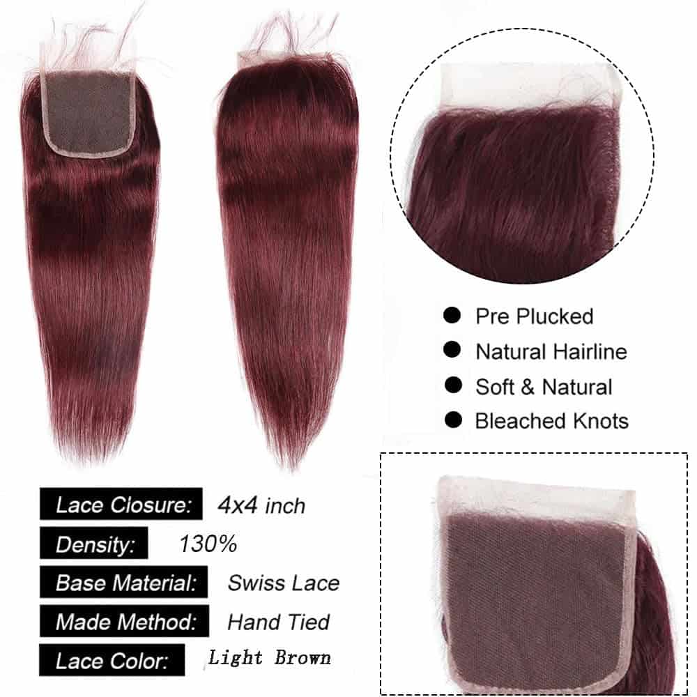 -#99J Cierre de Encaje Recto 4x4 HD - Imagen 4