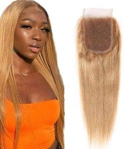 #27 Cierre de Encaje Rubia 4x4 HD Transparente - 20