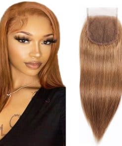 #30 Cierre de Encaje Marrón 4X4 HDTransparente Frontal de