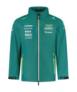 Chaqueta de lluvia del equipo Aston Martin F1 2025 verde -