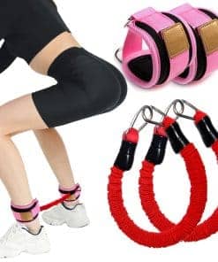 Bandas de Resistencia para Tobillo con Puños -Rojo 80 libras