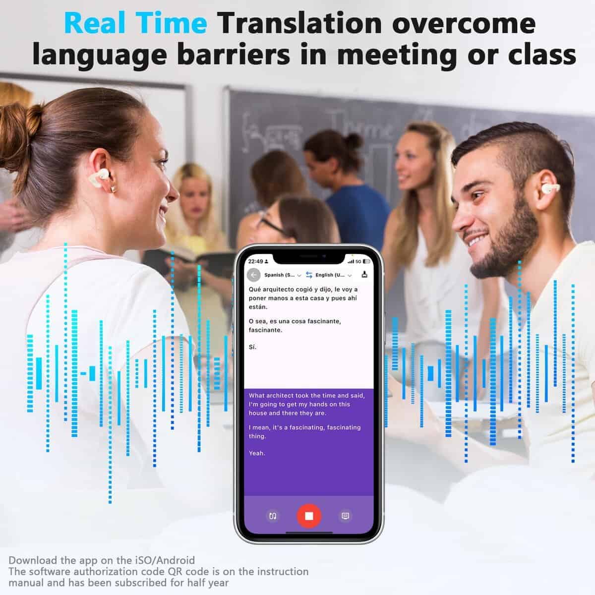 Auriculares de traducción AI en tiempo real, 144 idiomas en - Imagen 5