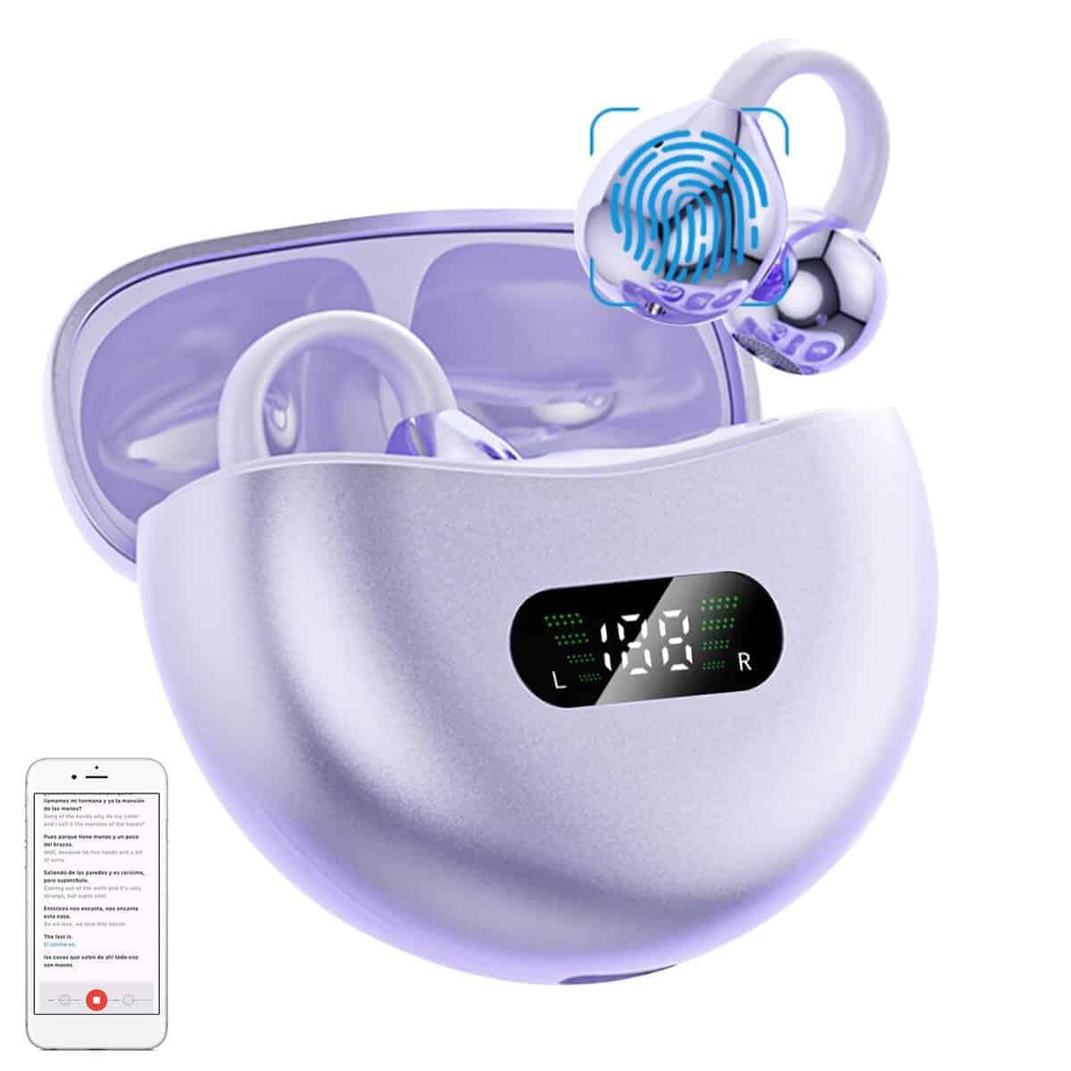 Auriculares de traducción AI en tiempo real, 144 idiomas en