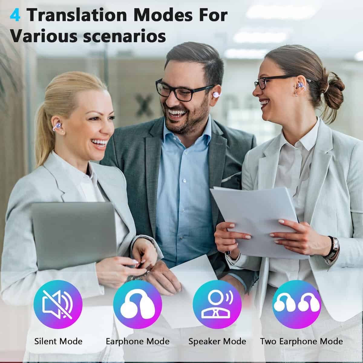 Auriculares de traducción AI en tiempo real, 144 idiomas en - Imagen 4