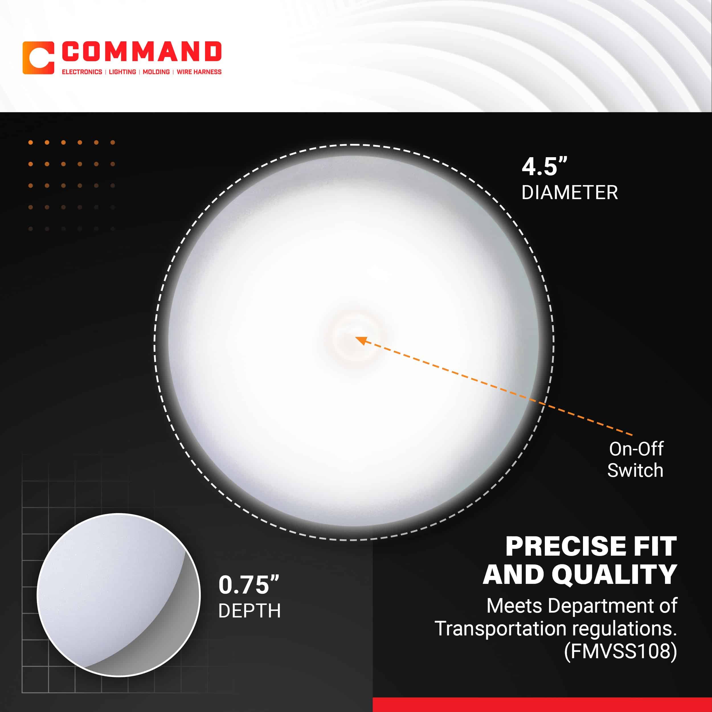 Luz de techo empotrada de perfil bajo Command Electronics - Imagen 5