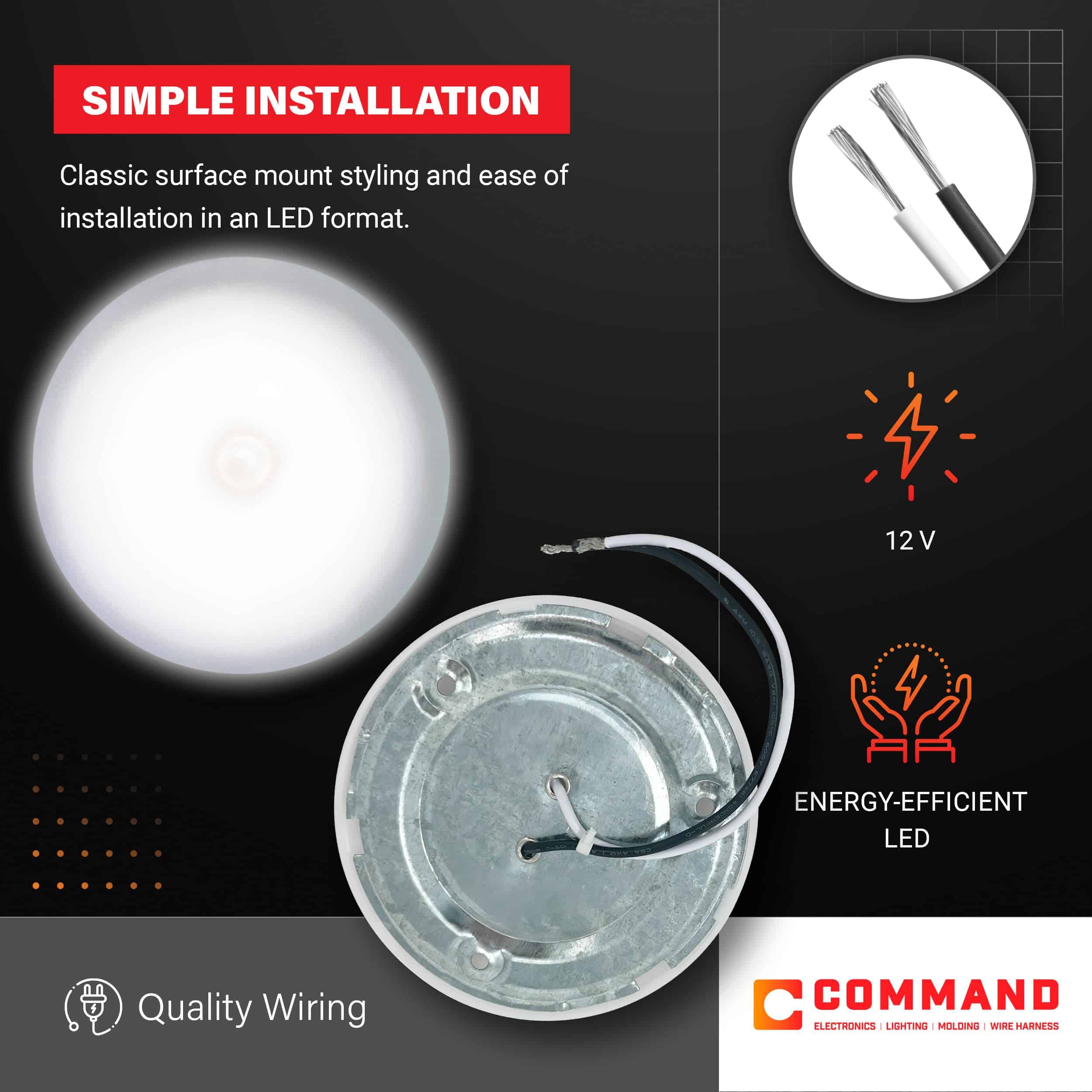 Luz de techo empotrada de perfil bajo Command Electronics - Imagen 4