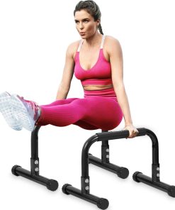 TABEKE Push Up Bar, Parallettes & Dip Bar de Acero de 14''
