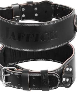 Jaffick Cinturón de levantamiento de pesas de -NEGRO-PLATA