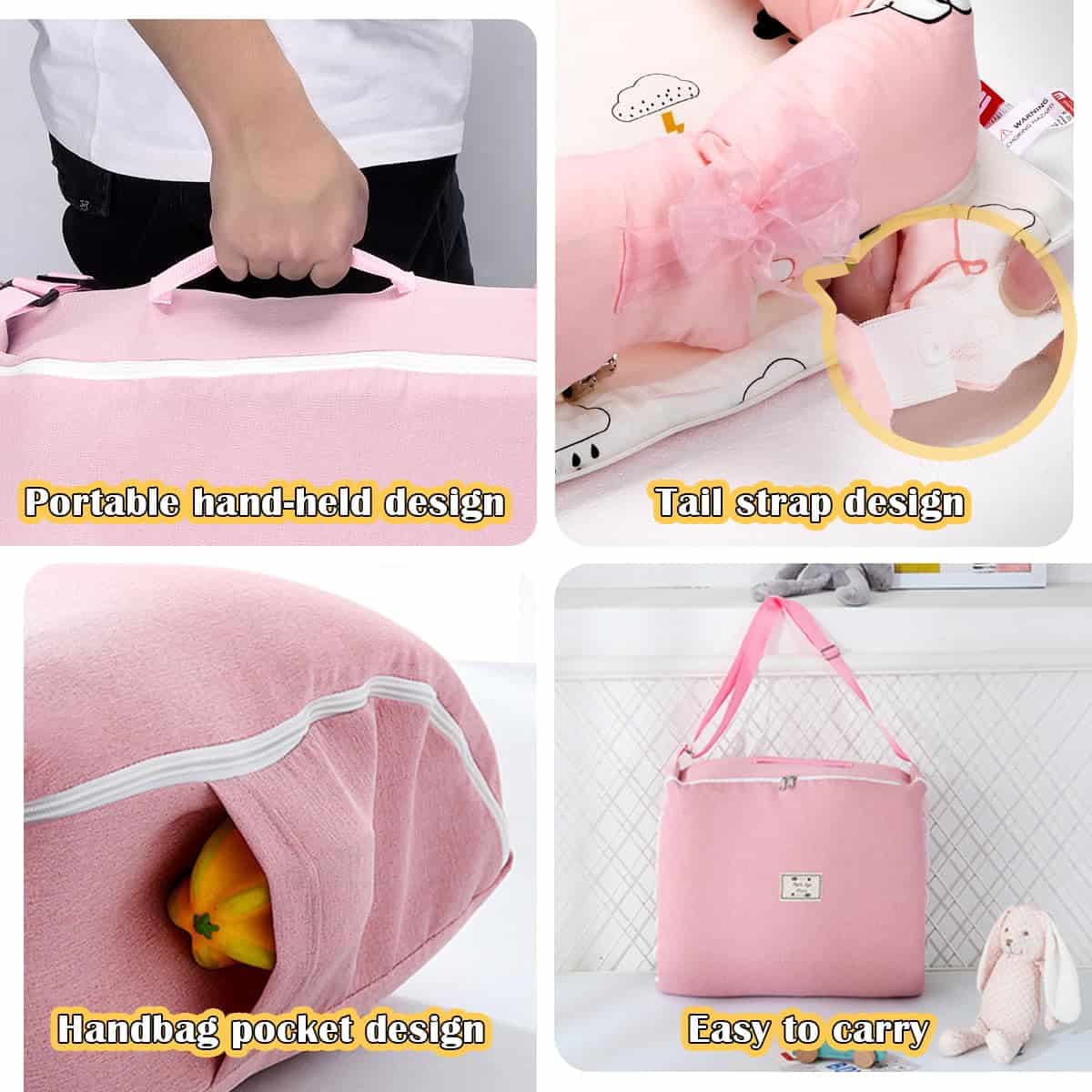 Huggynest Baby Lounger with Pillow, Portable Infant Lounger - Imagen 9