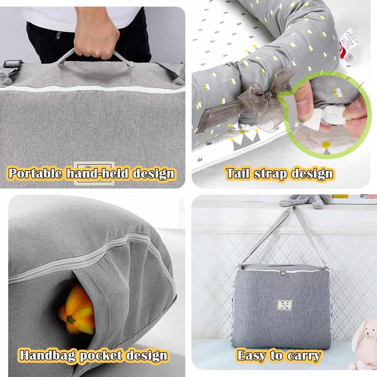 Huggynest Infant Lounger, Nido para Bebés Recién Nacidos, - Imagen 9