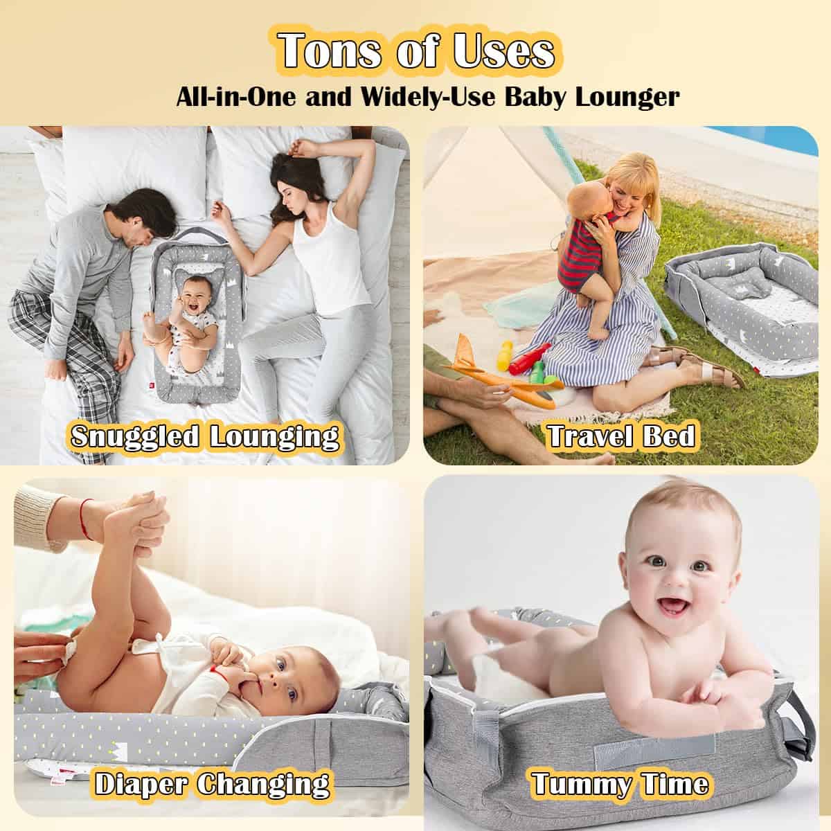 Huggynest Infant Lounger, Nido para Bebés Recién Nacidos, - Imagen 6