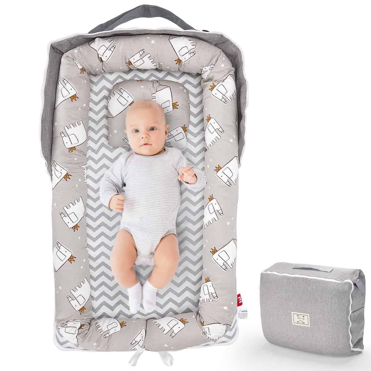 Huggynest Baby Lounger, Almohada Portátil de Soporte para