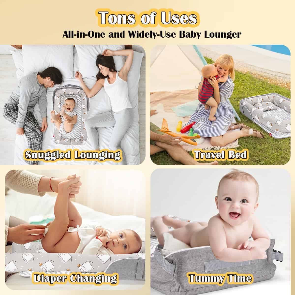 Huggynest Baby Lounger, Almohada Portátil de Soporte para - Imagen 6