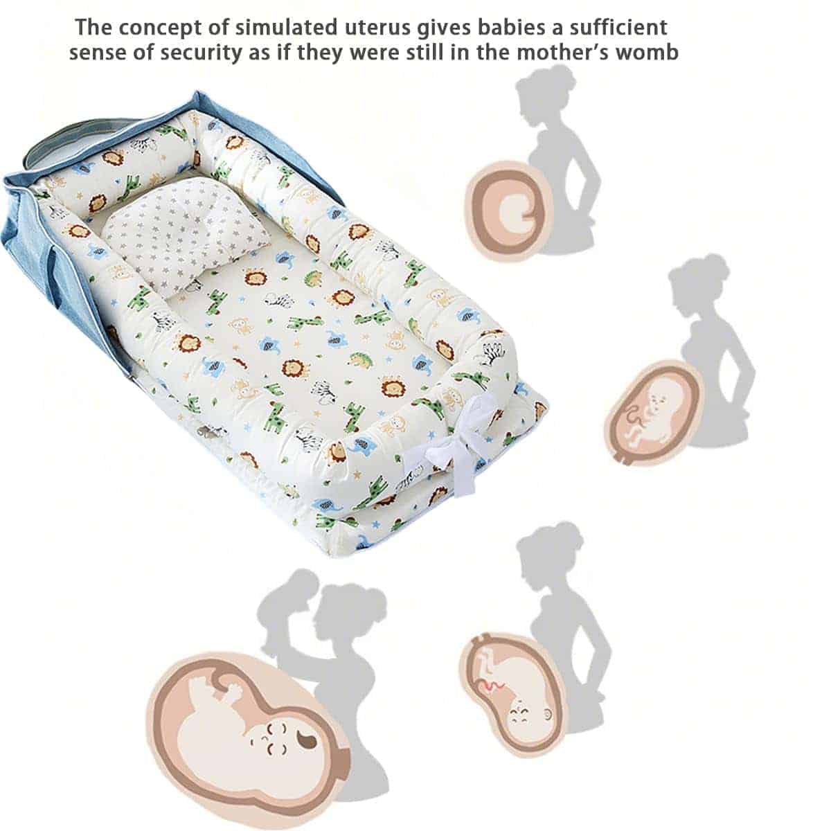 Huggynest Baby Lounger, Nido para Bebé Recién Nacido, - Imagen 3