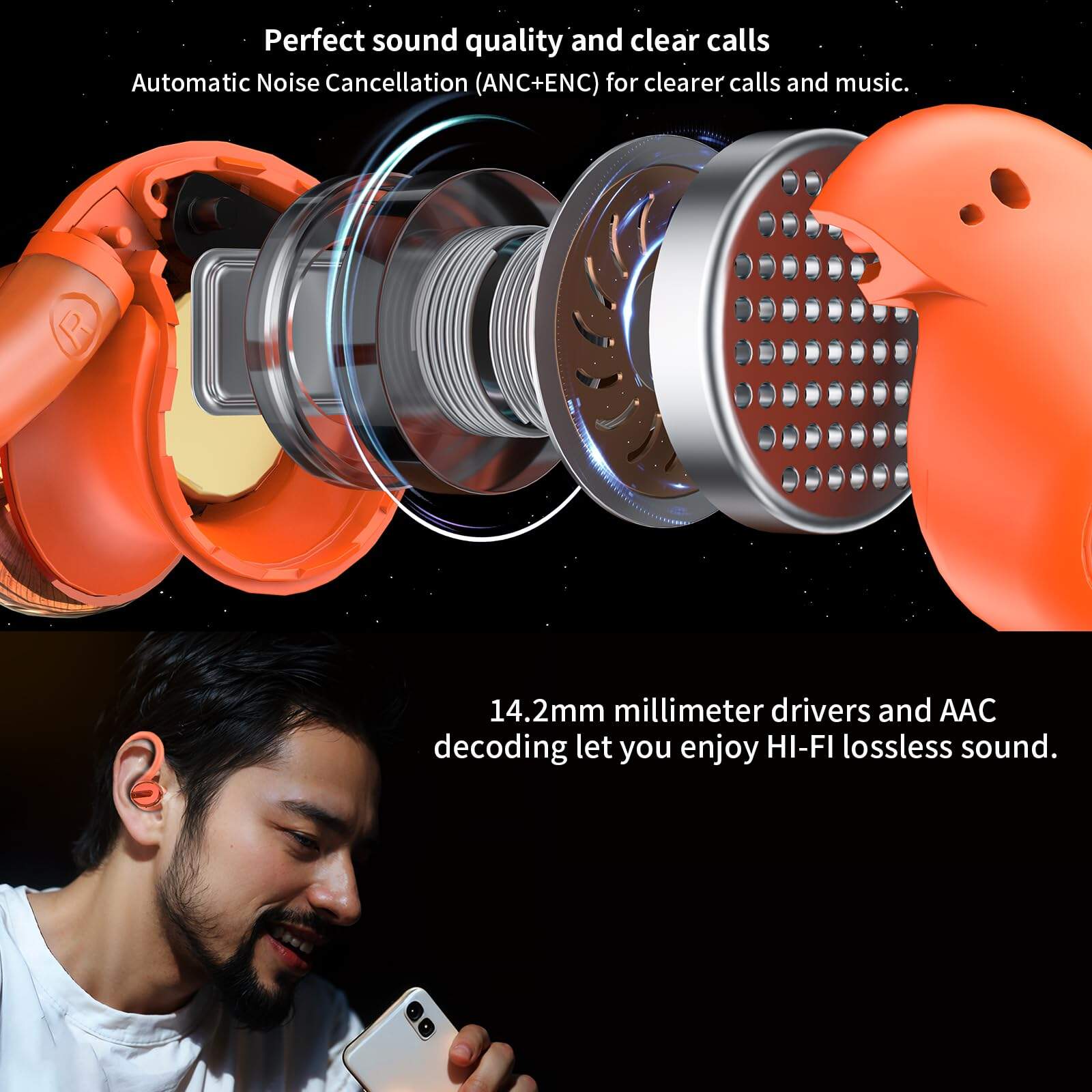 Audífonos Inalámbricos de Código Abierto con Gancho para la - Imagen 5