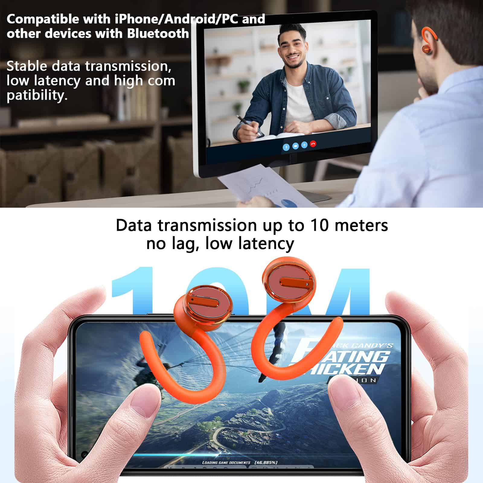 Audífonos Inalámbricos de Código Abierto con Gancho para la - Imagen 7