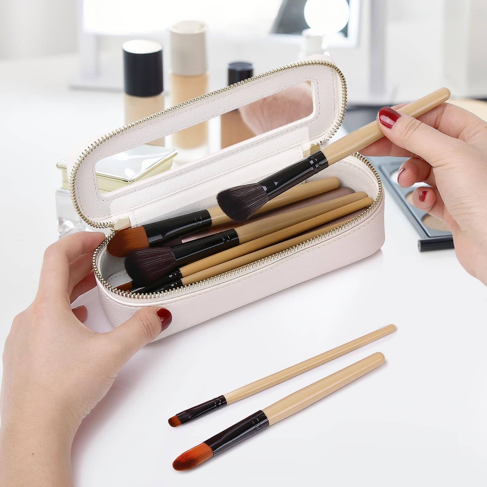 LOFOWN Juego de Maquillaje de Viaje Bolsa de Maquillaje - Imagen 5