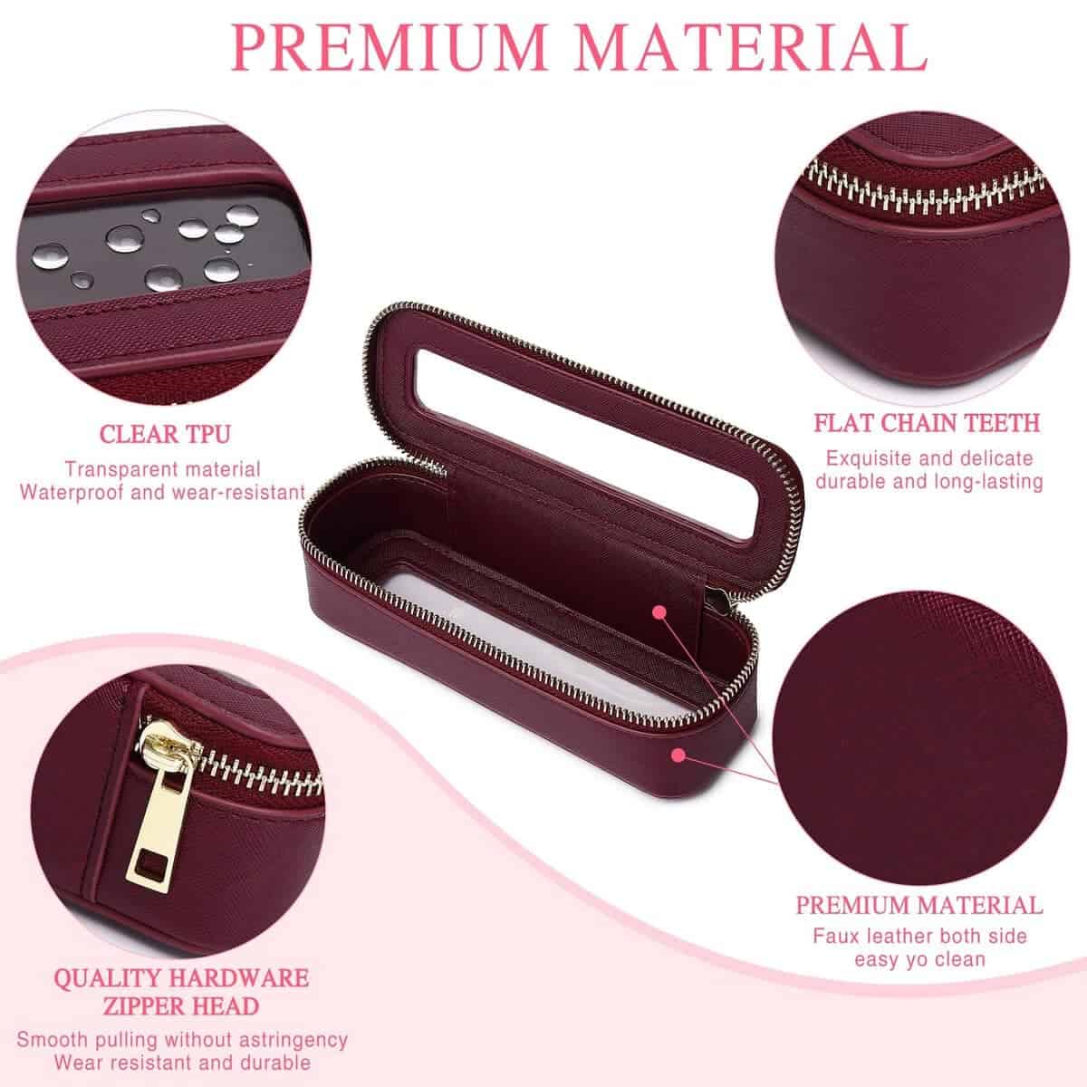 LOFOWN Juego de Maquillaje de Viaje Bolsa -Burdeos - Imagen 8