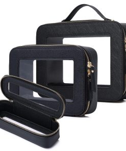 LOFOWN Juego de Maquillaje de Viaje Bolsa -Black