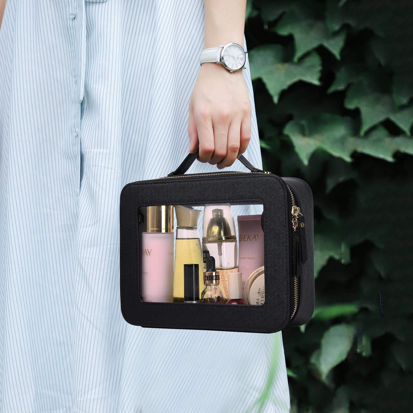 LOFOWN Juego de Maquillaje de Viaje Bolsa -Black - Imagen 7