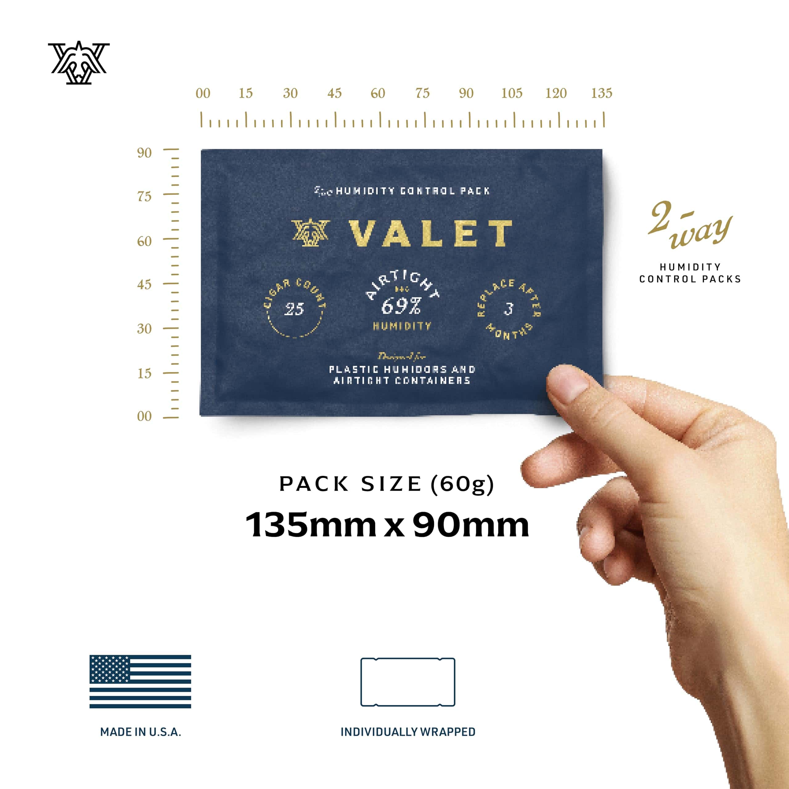 Paquetes de Control de Humedad de Dos Vías al 69% de Valet - Imagen 4